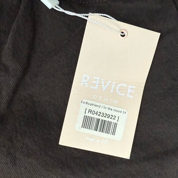 Revice Chocolate Brown Ex Boyfriend In The Mood Tapered Leg Jeans sz 24 NEW Tags - Picture 5 of 12